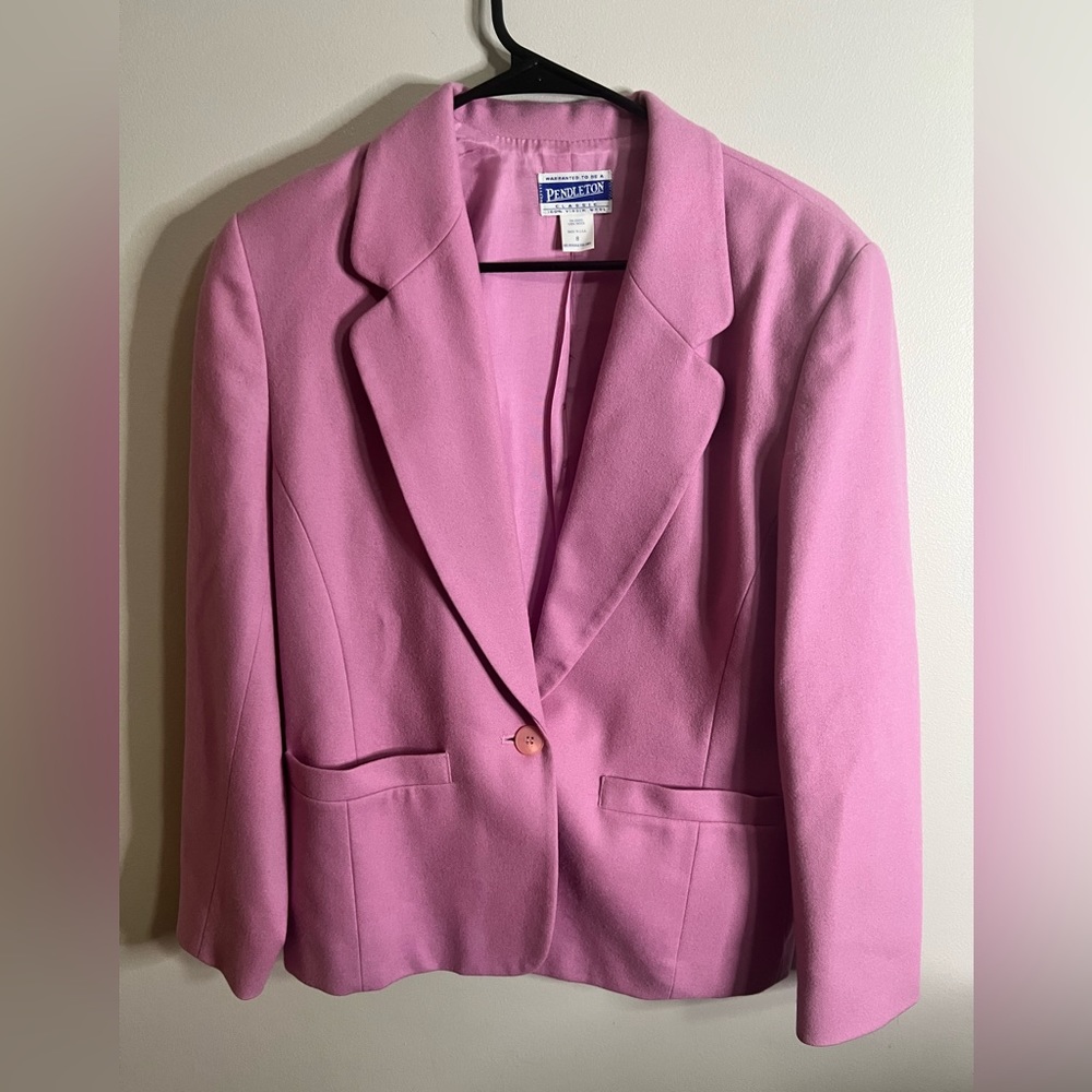 Pendleton Wool Barbie Pink Blazer